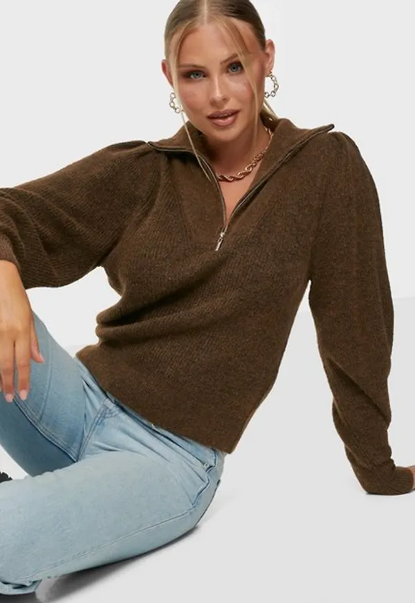 Vero Moda Vmmagda Ls Highneck Blouse Ga Stickade tröjor