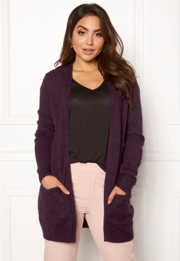 VILA Ril Open Knit Cardigan Winetasting S