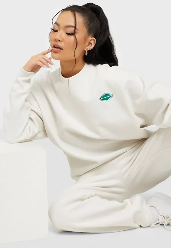 Nicki Studios Logo Collage Crewneck Sweatshirts Salt