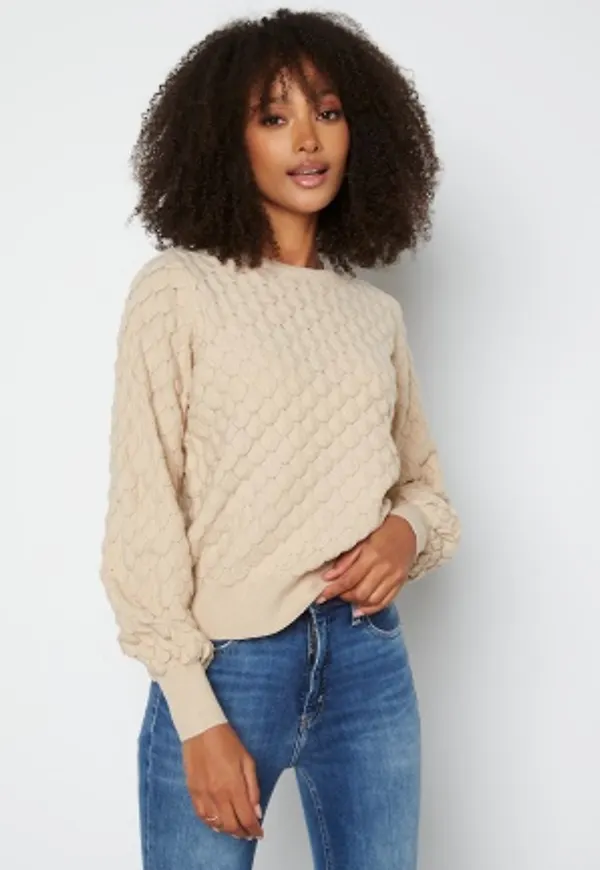 ONLY Gilja L/S Pullover Knit Pumice Stone L