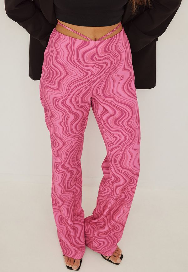 NA-KD Trend Byxor med knytning i midjan - Pink