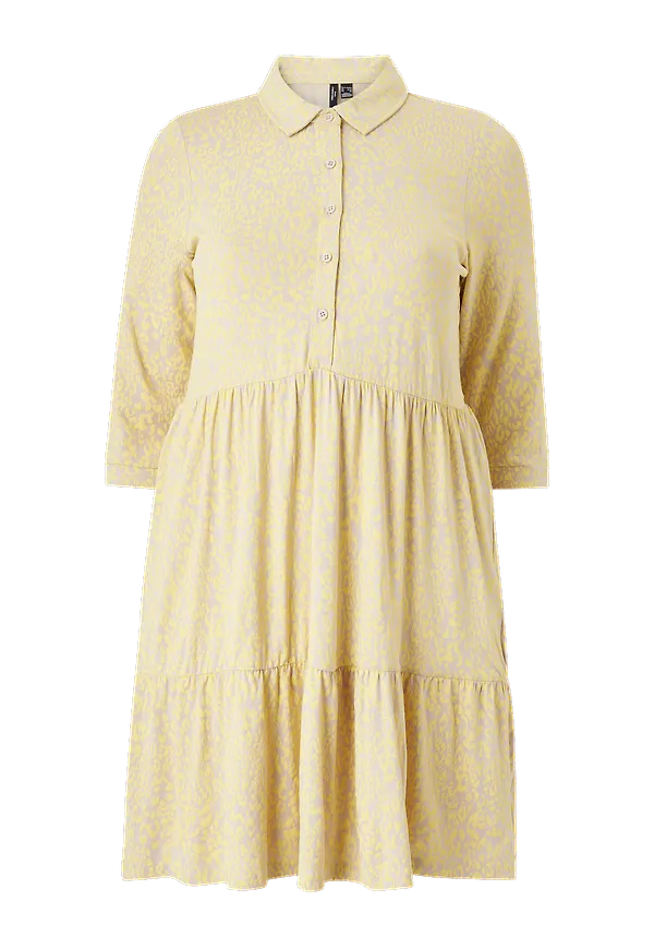 Vero Moda Curve - Klänning vmEmilie 3/4 Abk Dress Curve - Gul