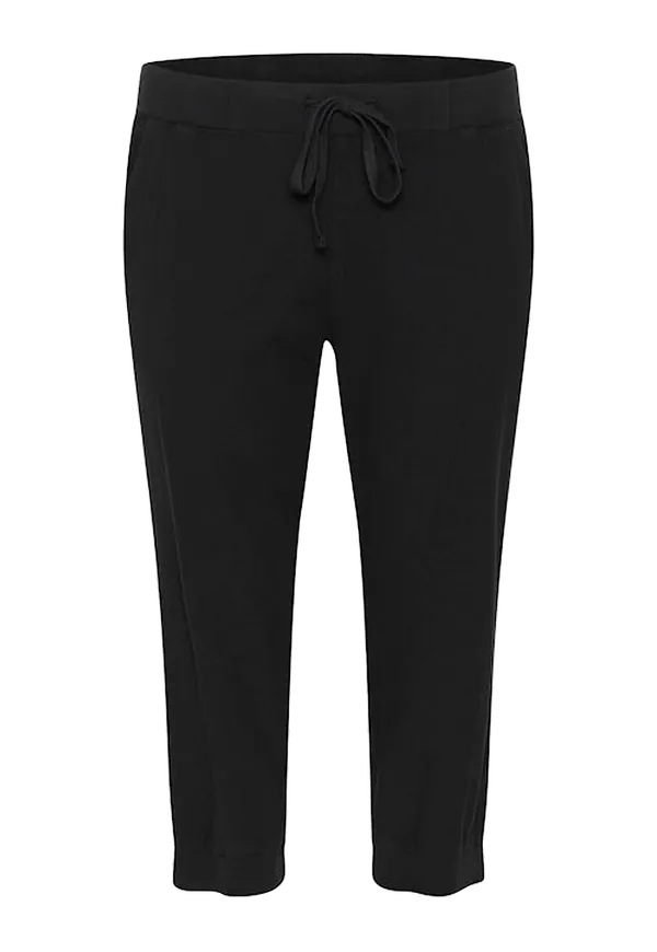 KAFFE Curve - Byxor kcNana Capri Pants - Svart
