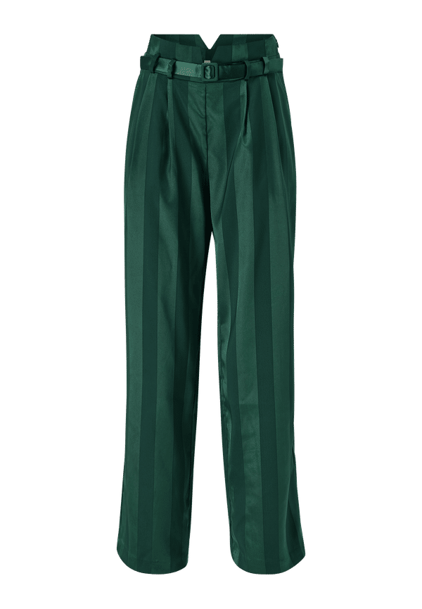 Y.A.S - Byxor yasAudrey HW Wide Pants - Grön