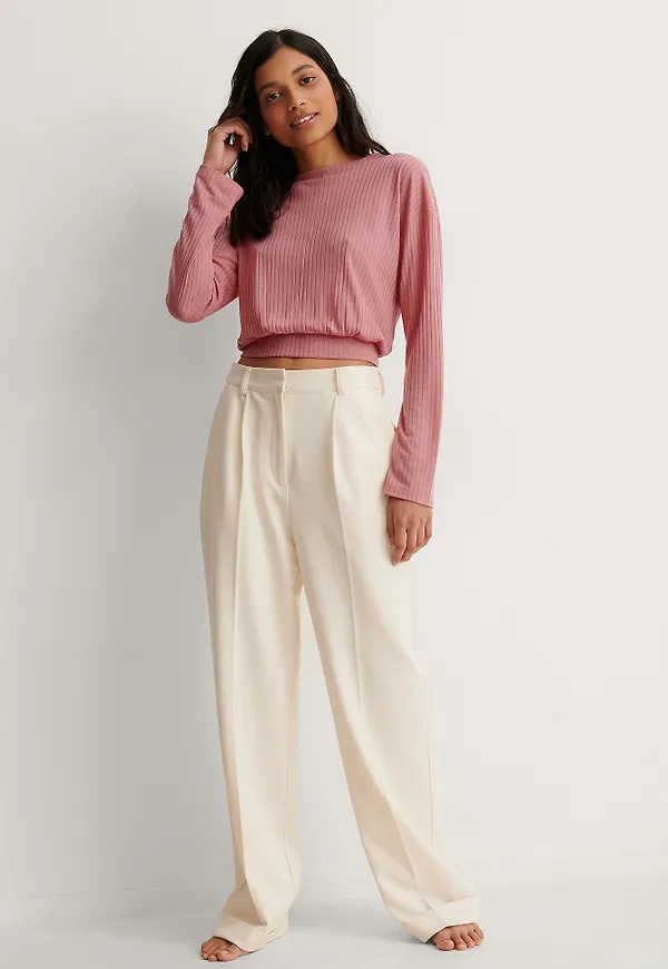 NA-KD Recycled Topp Med Lös Knytdetalj Bak - Pink