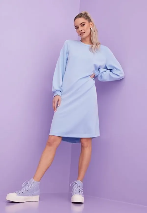 Selected Femme Slftenny Ls O-Neck Sweat Dress B Loose fit dresses
