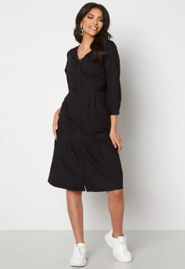 Happy Holly Adelyn balloon sleeve dress Black 52/54