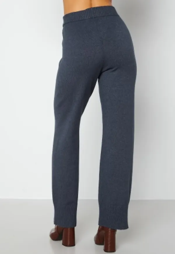 Bubbleroom Care Rinja Knitted Trousers Dusty blue / Melange S