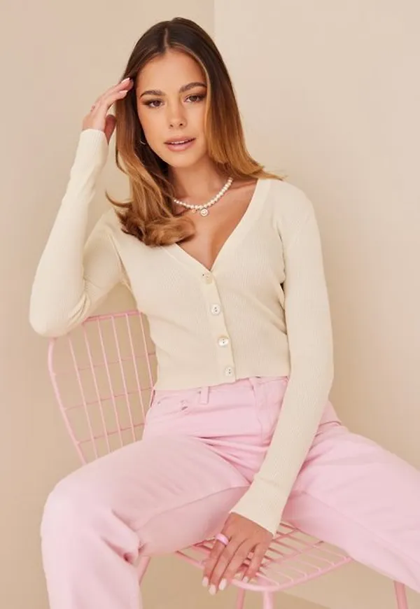 Jacqueline de Yong Jdydonnel L/S Cardigan Noos Knt Cardigans Eggnog