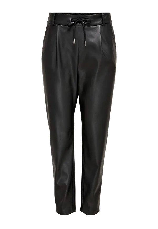 Only - Byxor onlPoptrash Faux Leather Pant - Svart