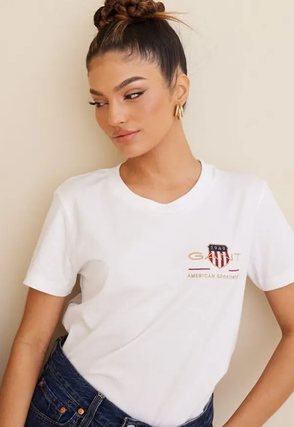 Gant Archive Shield Ss T-Shirt T-shirts White