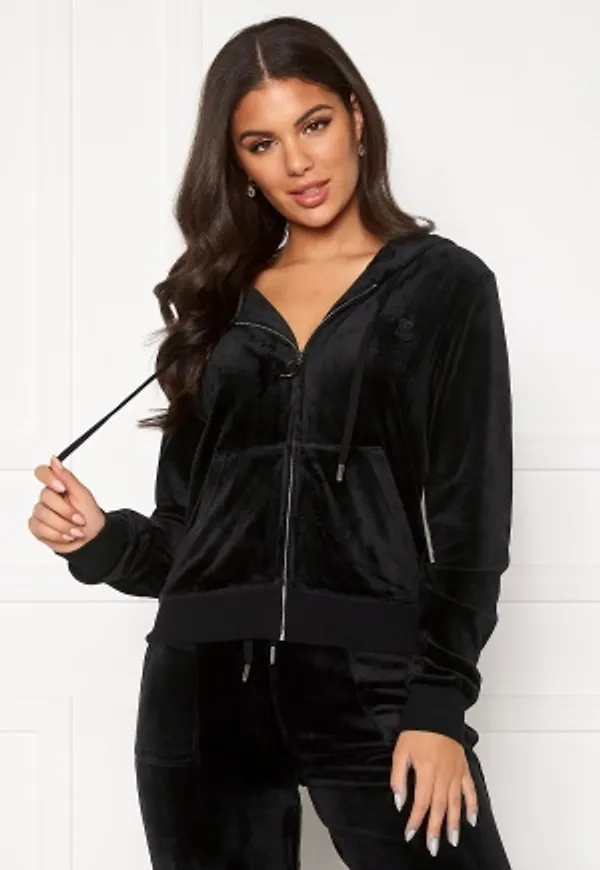 Juicy Couture Robertson Classic Velour Hoodie Black XS