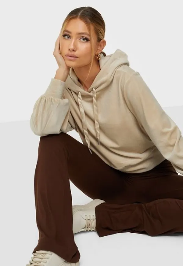 Only Onllaya L/S Hood Velvet Swt Cardigans Cement
