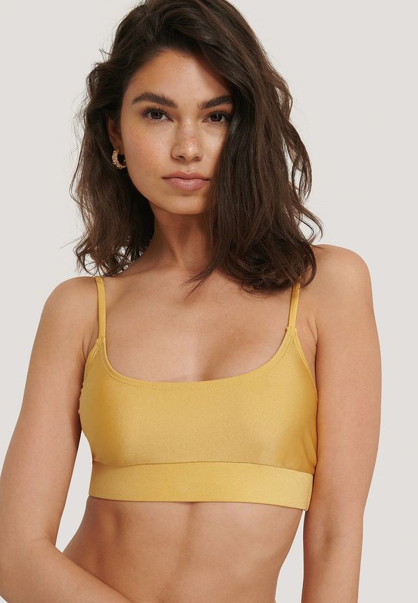 NA-KD Swimwear Sportig Bikinitopp - Yellow
