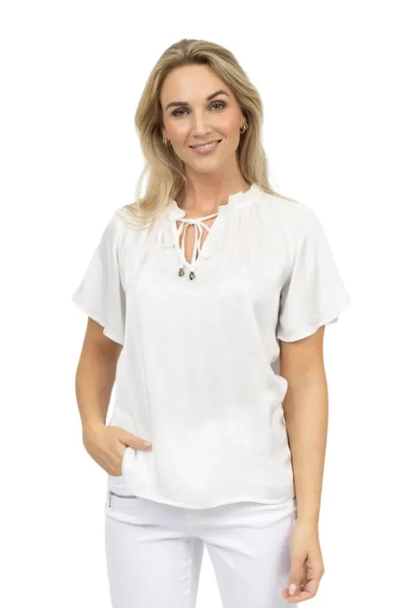2-Biz Blouses Vit, Dam