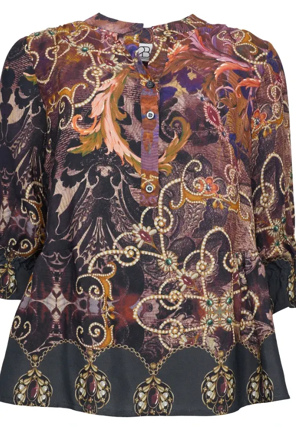 2-Biz Blus & skjorta Brun, Dam