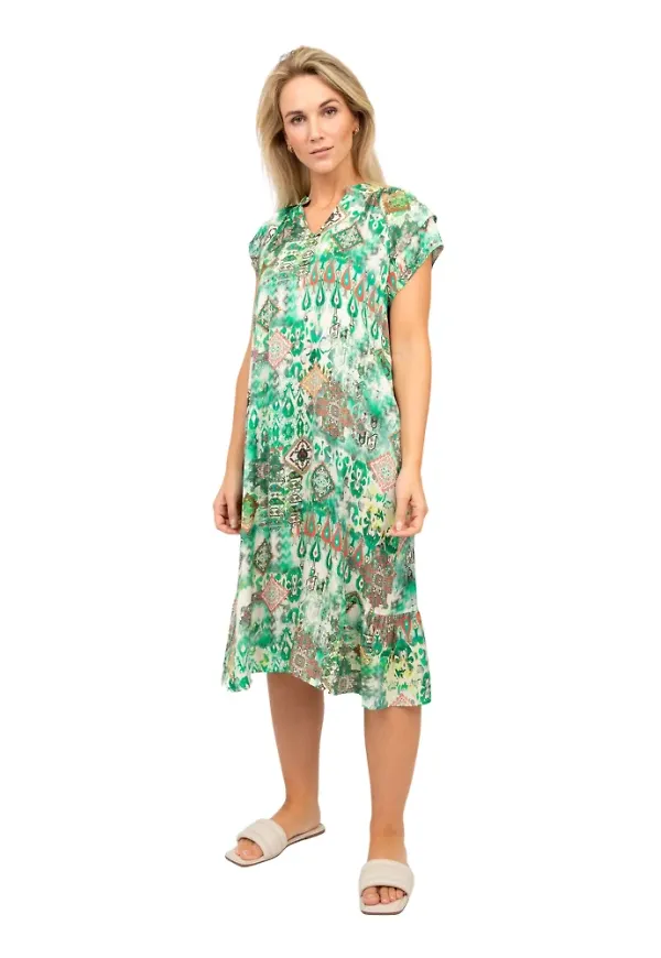2-Biz Midi Dresses Grön, Dam