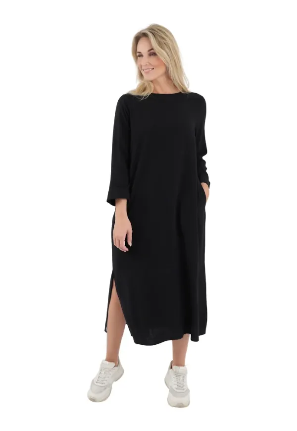 2-Biz Midi Dresses Svart, Dam