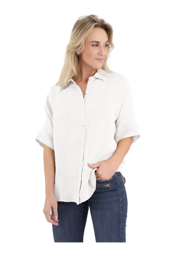 2-Biz Shirts Vit, Dam