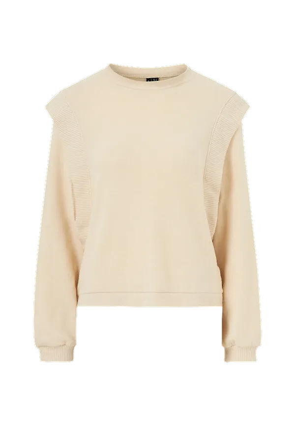 Vero Moda - Tröja vmTammi L/S Shoulder Top - Natur