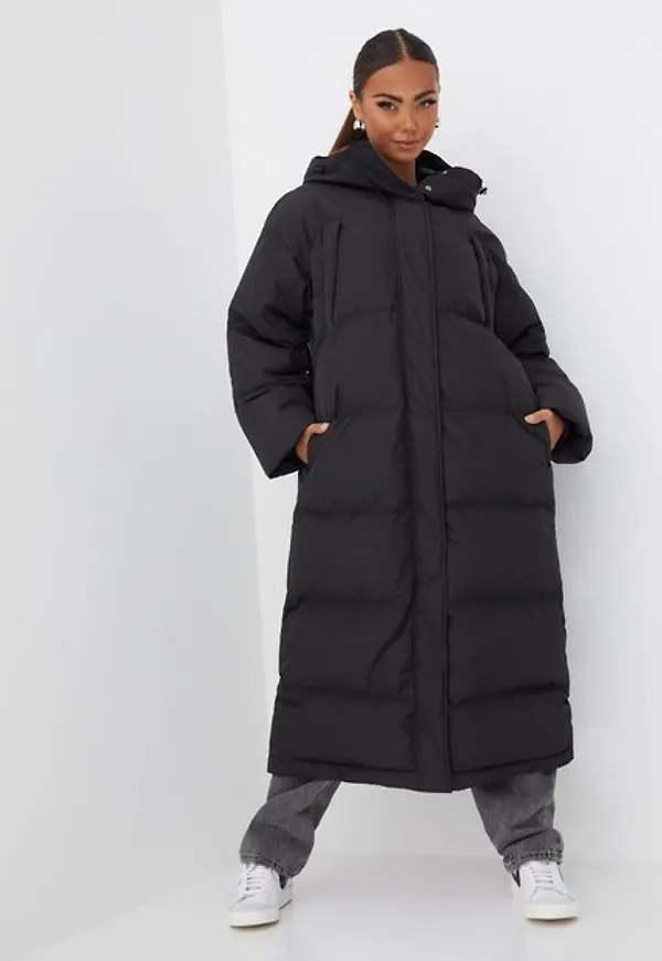 JJXX Jxwilla Note Down Long Puffer Jacke Dunjackor Black