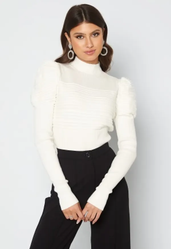 Blue Vanilla Puff Sleeve Jumper Ivory L