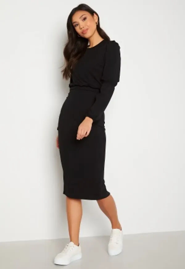 BUBBLEROOM Liva midi dress Black XS
