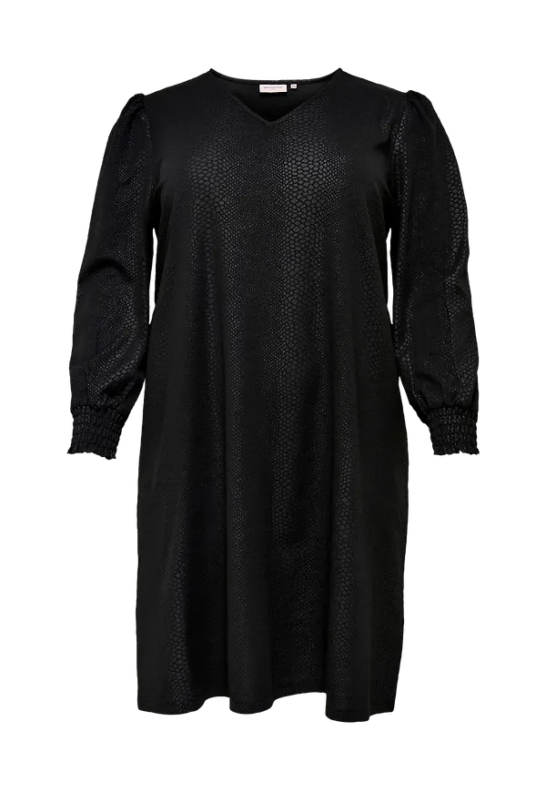 Only Carmakoma - Klänning carAmpola LS Knee Dress - Svart