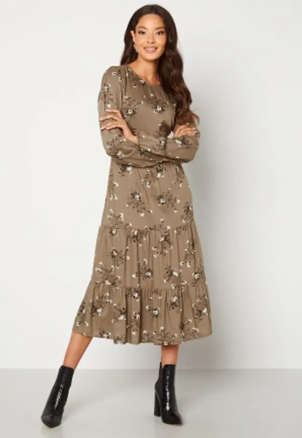 Happy Holly Tris ls dress Mole / Patterned 52/54