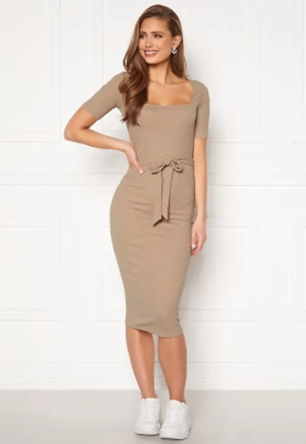 BUBBLEROOM Billie midi dress Beige XL
