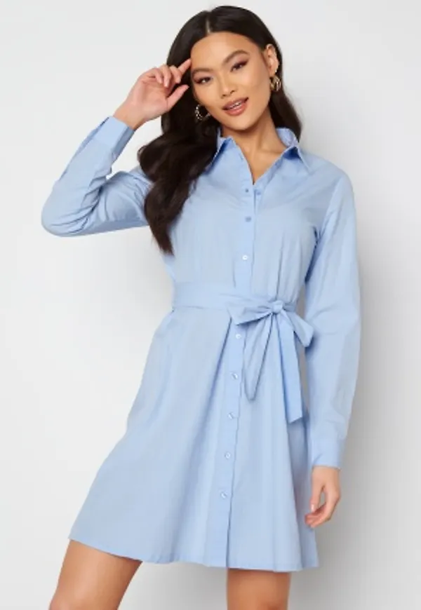 BUBBLEROOM Scarlett shirt dress Light blue 36