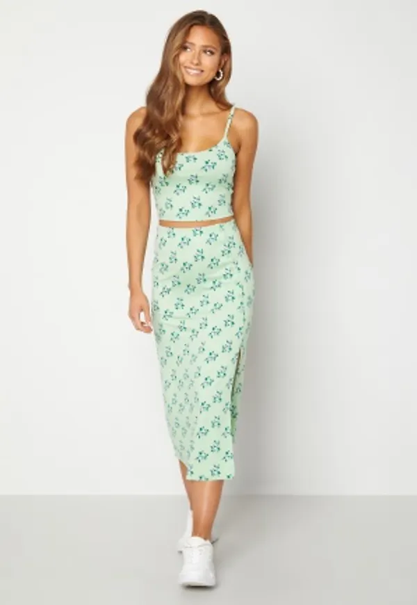 BUBBLEROOM Thelsie midi skirt Green / Floral L