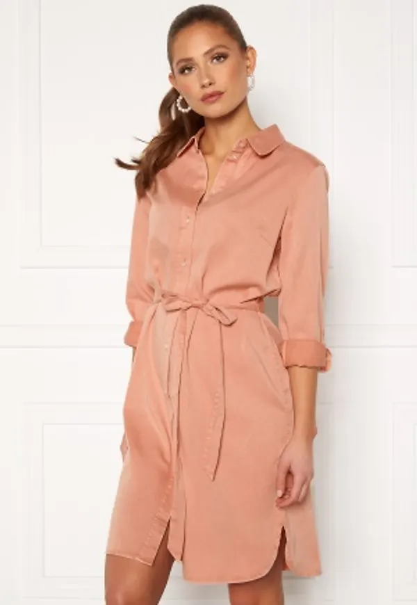 VILA Bista Denim Belt Dress Misty Rose 42