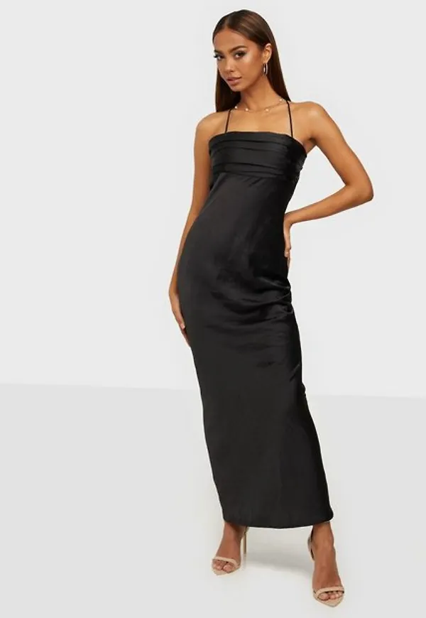Love Triangle Stolen Moments Maxi Slip Dress Loose fit Black