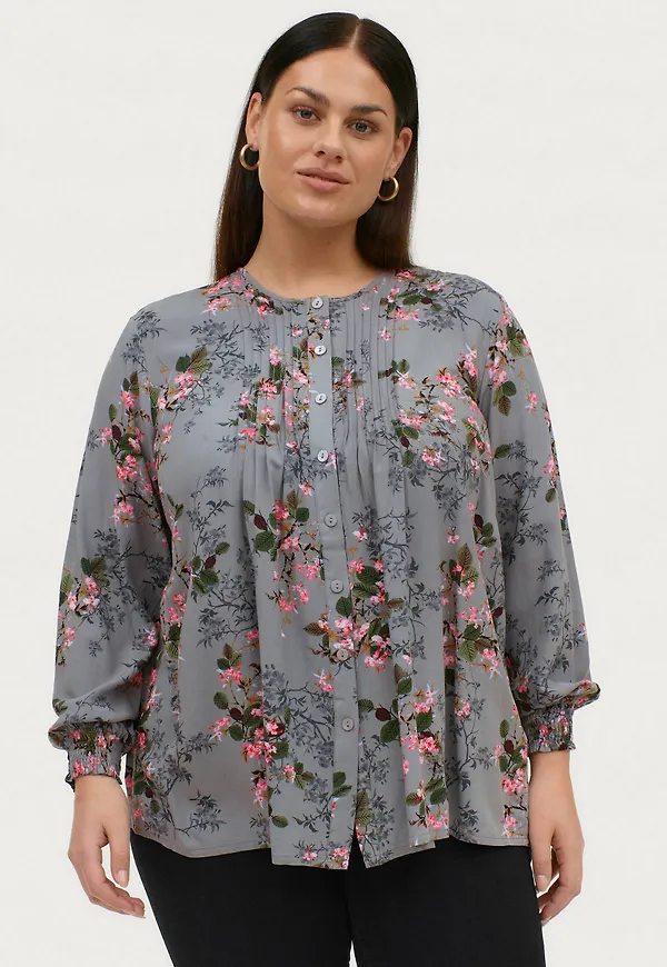 Gozzip - Blus Bertha Shirt Blouse - Grå