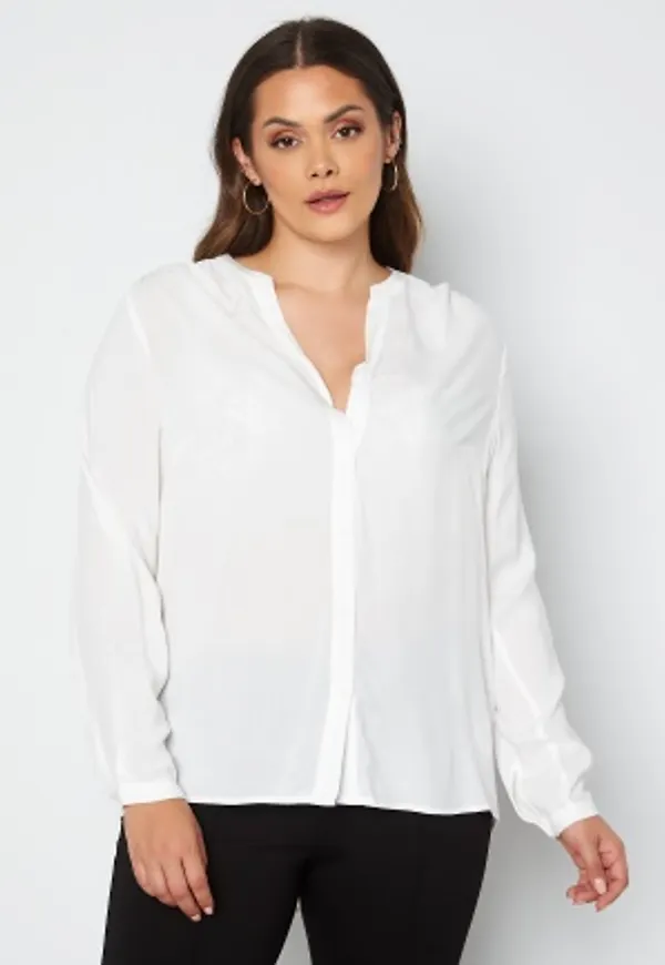 Only Carmakoma Anita LS Shirt Cloud Dancer 46