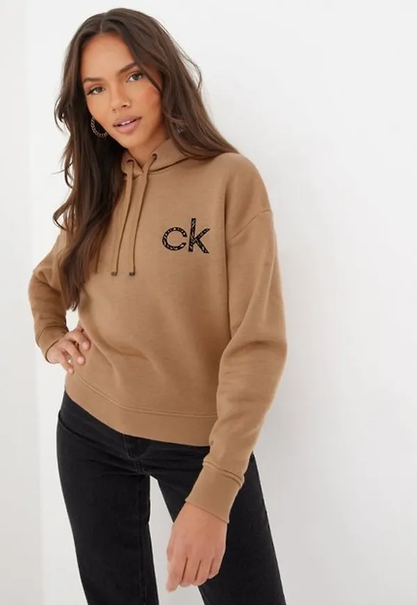 Calvin Klein Seasonal Embr Cropped Hoodie Hoodies