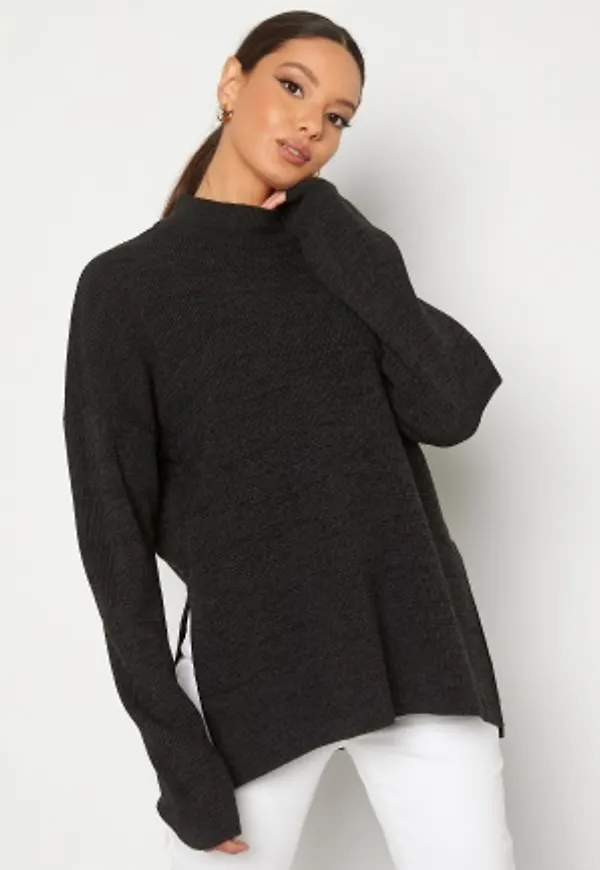 BUBBLEROOM Kirsten knitted sweater  Dark grey melange S