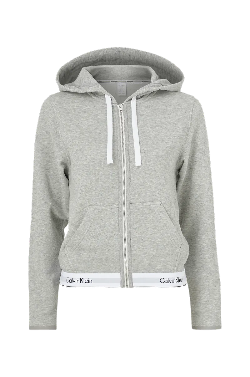 Calvin Klein Underwear - Huvtröja Top Hoodie Full Zip - Grå