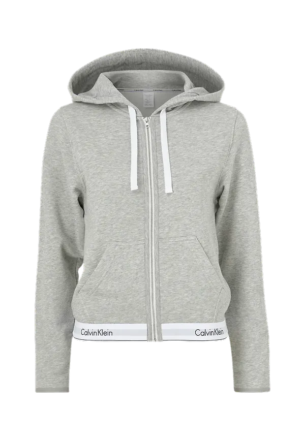 Calvin Klein Underwear - Huvtröja Top Hoodie Full Zip - Grå