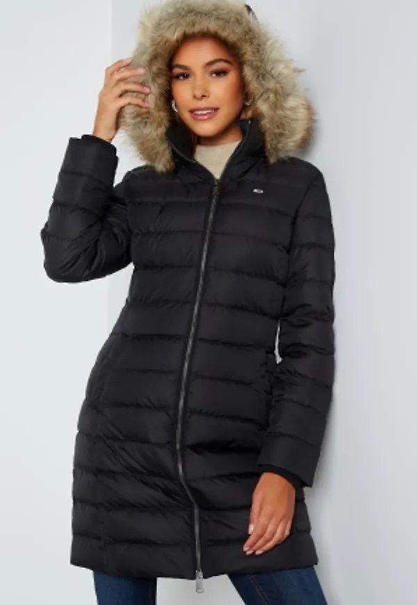 TOMMY JEANS Essential Hooded Down Coat BDS Black S