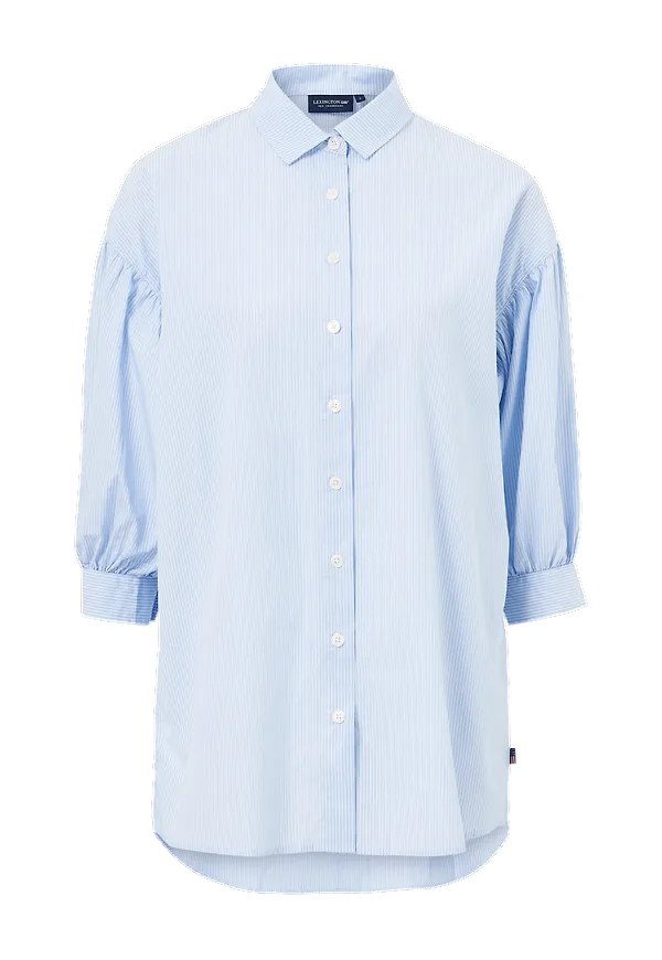 Lexington - Långskjorta Maria Long Poplin Shirt - Blå