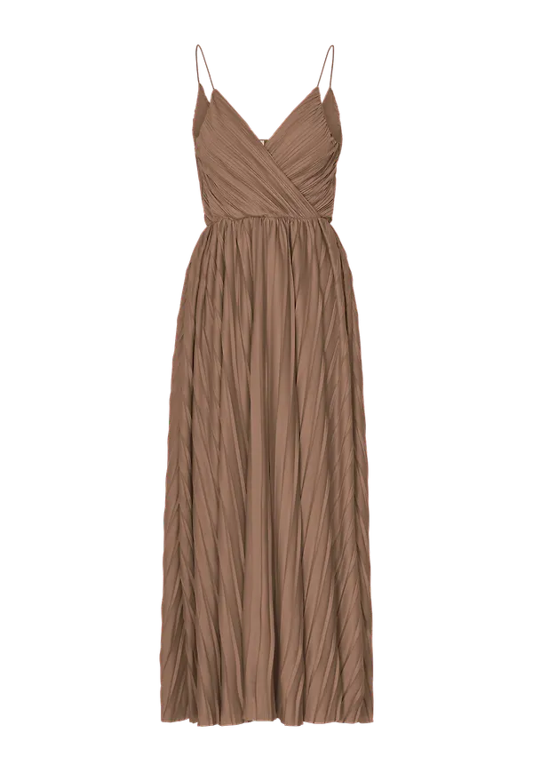 Only - Maxiklänning onlElema S/L Maxi Wrap Dress - Natur