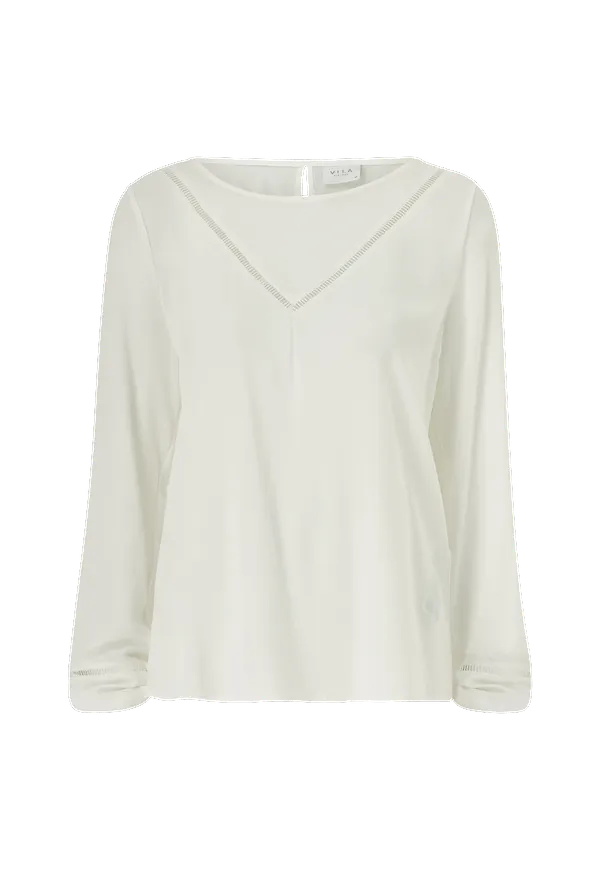 Vila - Blus viMero Detail L/S Top - Vit