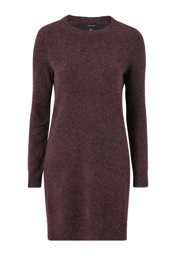Vero Moda - Klänning vmDoffy LS O-neck Dress - Röd