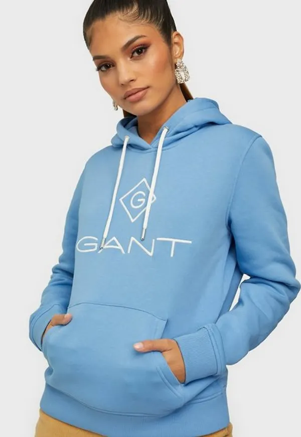 Gant Lock Up Sweat Hoodie Hoodies Silver Blue