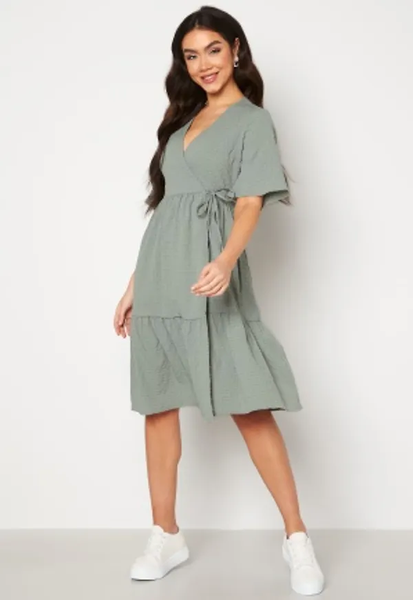 Happy Holly Ruth wrap dress Dusty green 48/50