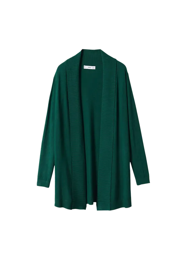 Mango - Cardigan Alma - Grön