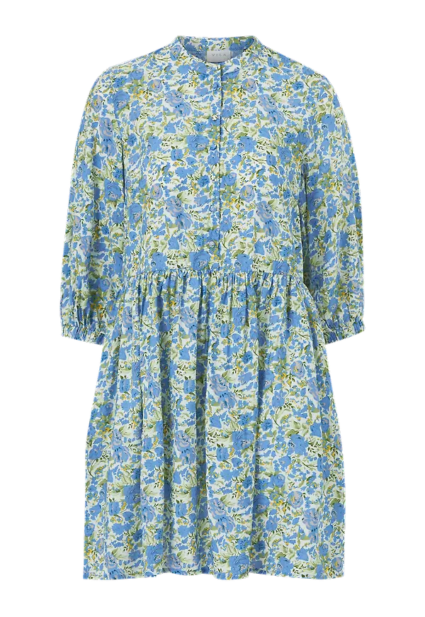 Vila - Klänning viYrsa 3/4 Dress - Blå