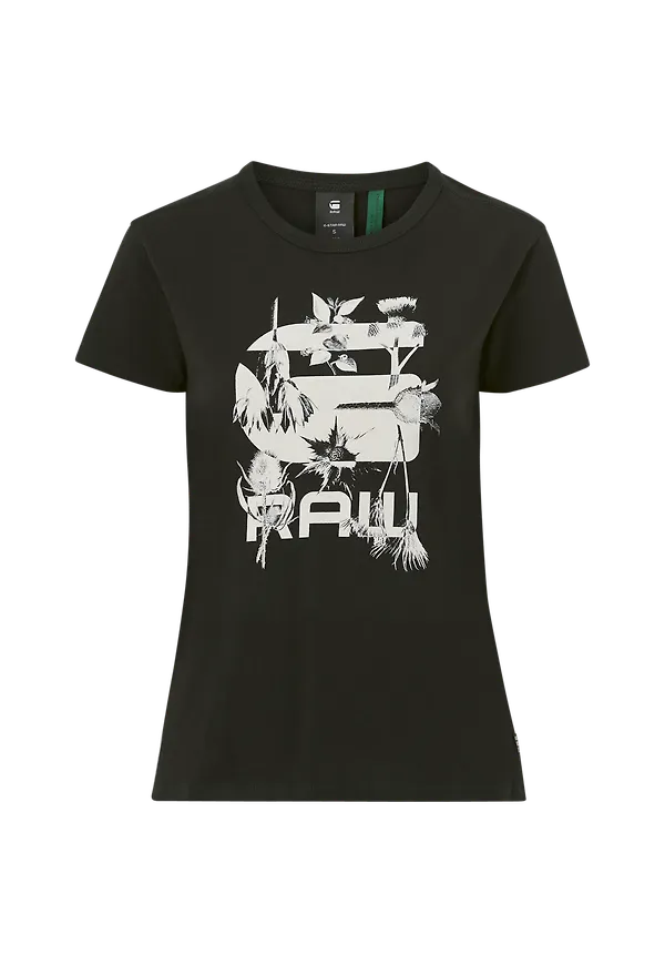G-Star - Topp Logo Thistle Round Neck ss Top - Svart